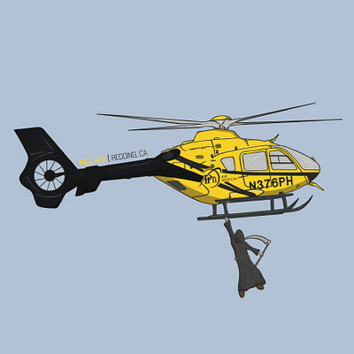 Reaper Air Medical air design helicopter illustration medical reaper rescue sticker