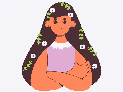 Strong 2d 2d character adobe adobe illustrator artist character characterdesign charcater design digital illustration digitalart flat flat illustration flower illustration girl illustration illustrator minimal strong women stronger