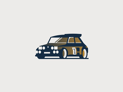 Renault R5 design graphic illustration illustrator logo minimal renault sport vector