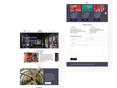 Nike Art Gallery's website Redesign branding design figmaafrica figmadesign landing page product design ui uidesign uiux ux uxdesign