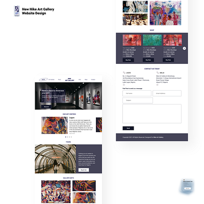 Nike Art Gallery's website Redesign branding design figmaafrica figmadesign landing page product design ui uidesign uiux ux uxdesign