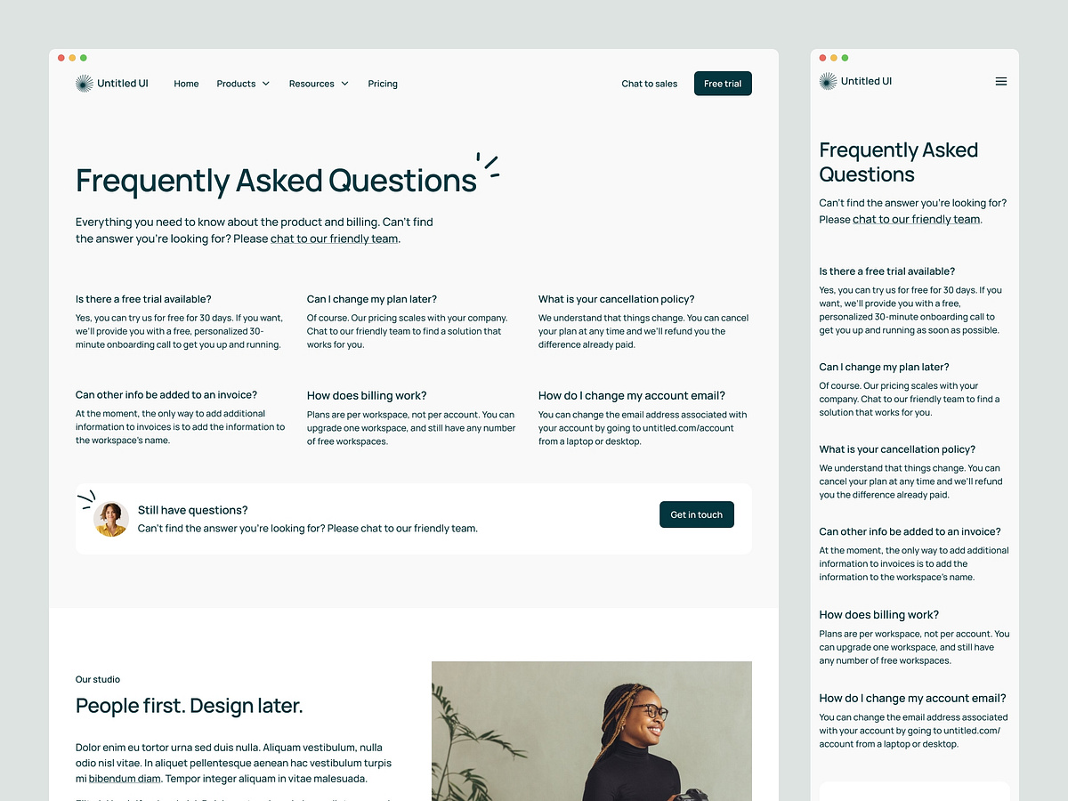 FAQs — Untitled UI by Jordan Hughes® on Dribbble