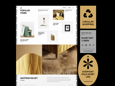 KolaProject catalog concept dark landing product recycle website