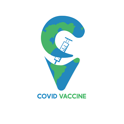 Covid vaccine logo artist design flatdesign iilustration logo ui vector vector illustration