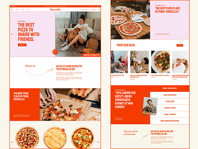 Marcello - Pizza Restaurant Theme colorful fast food home delivery landing layout pizza pizzeria restaurant theme ui urban wordpress