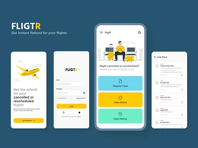 App UI Design to register your Flight Complaints branding design designoweb designowebtechnologies gradient illustration logo ui ux vector