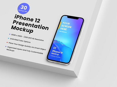 iPhone 12 Mockup - 30 Highly-Detailed PSD Mockups Scenes app app mockup apple creative device mockup iphone iphone 12 iphone 12 mockup iphone 12 pro iphone mockup isometric mockup perspective presentation psd psd mockup showcase