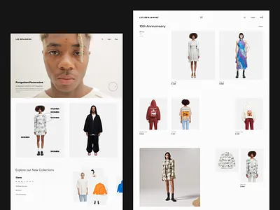 Les Benjamins Concept clean cool design minimal design promo typography ui user inteface ux web design