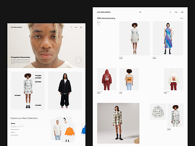 Les Benjamins Concept clean cool design minimal design promo typography ui user inteface ux web design