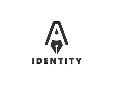Letter A Pen logo branding design graphic design icon illustration letter logo logo design simple typography vector