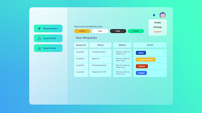 Dashboard | glass arab creative dashboad dashboard ui effect glass glass effect simple table tables ui ui design ux website white whitespace