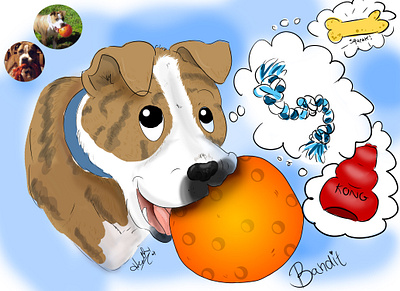 Cartooning Pets - Bandit caricature cartoon cartooning digital art dogs illustration illustration digital illustrations pets portrait