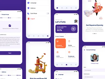 Fixify Light Theme ios ios app light repair sunny thecruze ui uidesign uiux