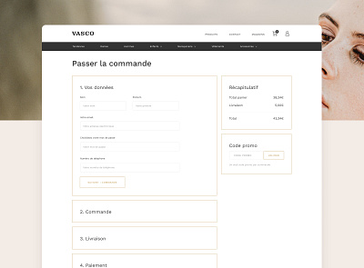 Vasco - Order process basket data delivery ecommerce eshop order payment ui ux