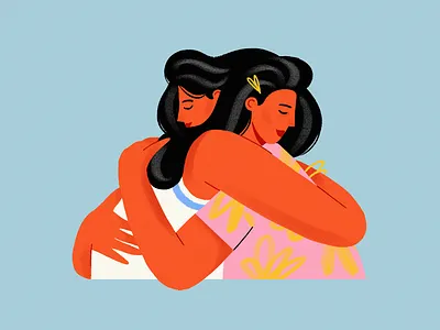 support colorful illustrator siblings sisters support women