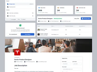 Modals - HR Candidate Components candidate app clean design components dropdown finance hr app jobs labels metrics modals navigation popups product product design product modals tables ui user interface web components web modals