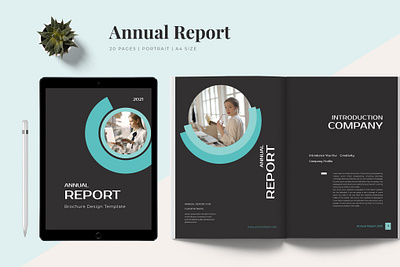 Annual Report Template blog blog ebook canva catalog class clean course download ebook free marketing online print printable social social media template webinar workshop