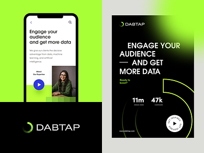 DabTap Service Branding b2b boost brand design brand identity brand sign branding data green halo lab identity logo logo design logotype market marketing packaging service simple smm studio