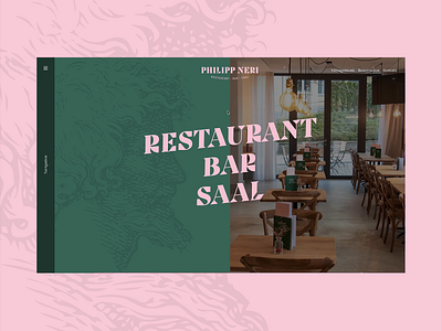 Restaurant Philipp Neri – Website bar design events frontend development home home page home screen homepage homepage design navigation menu restaurant restaurant branding restaurant logo typo3 webdesign website website concept website design