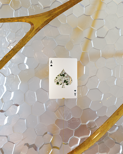 ace 3d cinema4d playing card redshift render