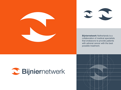 Bijniernetwerk - Logo Redesign 🔄 a b c d e f g h i j k l m n adrenal brand dutch gland groningen hospital identity kidney logo medic monogram netherlands network o p q r s t u v w x y z orange rotation t h e q u i c k b r o w n f o x umcg visual identity design