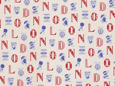 London Alphabets alphabet fabrics hand drawn illustration lettering letters line art line drawing london london underground pattern pen and ink punk red surface design surface pattern design tartan typography union jack vintage