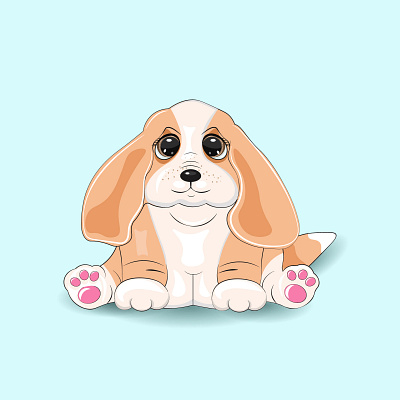 Cute doggy cute animal design doggy illustration vector