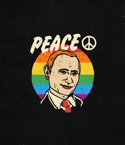 Peace activism clasic democracy funny graphic design hipster illustration lgbtq politics putin retro tshirt design vintage