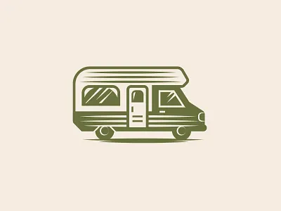 Happy Camper camper camping design icon illustration rv vector