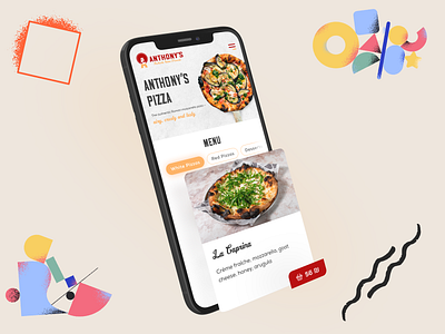 Pizzeria Landing Page Mobile app design illustration landing landing page mobile mobile app typogaphy ui ux webdesign