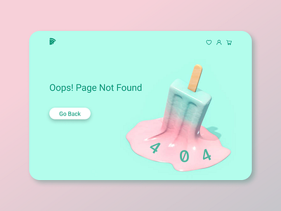 404 Page 404 404 error 404 error page 404 page daily 008 dailyui dailyuichallenge design figma green ice cream ui ux