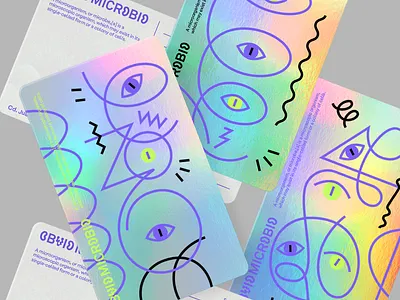 Obvio Microbio Postcards branding cartoon character color design gradient graphic illustration logo vector