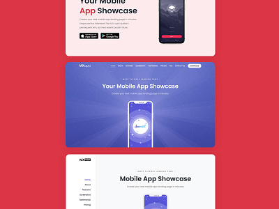 App Landing Page app app landing app landing page app landing template app showcase apps bootstrap template clean design landing page landing page template landing page ui landingpage layout one page one page design one page website onepage page ui