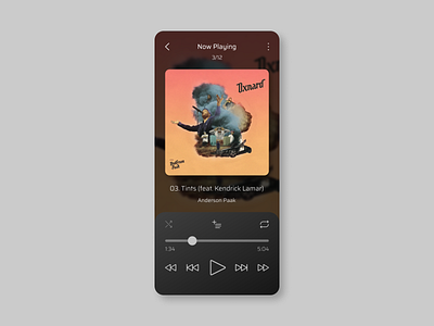 Music Player anderson paak daily ui 009 dailyui dailyuichallenge design figma music player music player app music player design music player ui ui ux