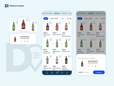 DeliverOcation Delivery App app appdesign beer colors delivery delivery app delivery service modern ui uiux userinterface