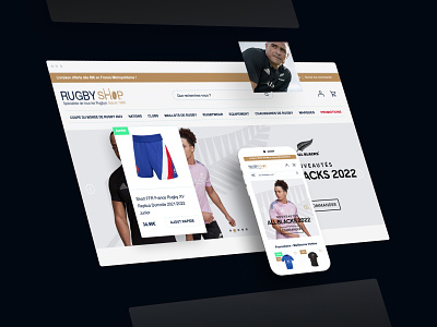 Rugby Shop Marketing Automation agence allblacks design dnd ecommerce magento product responsive rugby rugbyshop shop sport template ui website