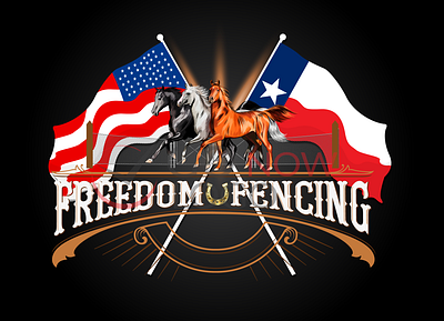 Freedom Fencing animation branding business logo business logo design design horselogo identity design illustration logo design logodesign logos logotype symbolic logo usa vector
