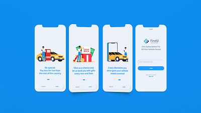 FirstU - App Onboarding app app design car onboarding service app ui ux