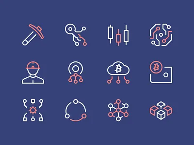 Cryptocurrency Icons crypto cryptocurrency icons iconset illustration minimal perfect rodchenkod stroke