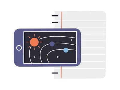 A.school education app illustration product illustration