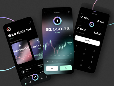 Crypto wallet - Mobile app app app design bitcoin blockchain crypto cryptocurrency ethereum mobile app mobile app design mobile design mobile ui wallet