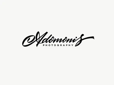 Adomonis brush calligraphy custom flow handwritten lettering logodesigner photographer photography script type typography unique