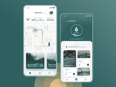 BAKAU App - Walk and Plant Mangrove application bicycle clean figma green indonesia mangrove map plant plants run running running app ui ui design uidesign uiux ux ux design walk