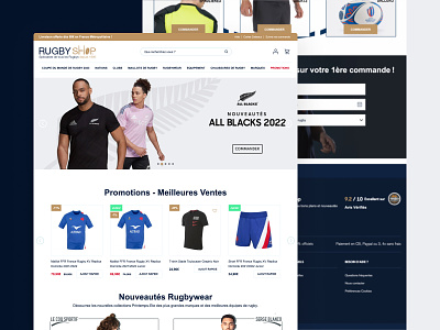 Rugby Shop Marketing Automation agence allblacks design dnd ecommerce home magento page product rugby rugbyshop shop sport template ui website