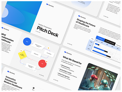 Pitch Deck - Medical & Healthcare Business blue branding branding agency chart deck diagram figma graphic design health care healthy layout pitch deck ppt presentation presentation deck vector