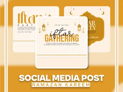 Iftar Gathering Social Media Posts Collection collection gathering iftar iftar party islamic kareem media modern party posts ramadan social template