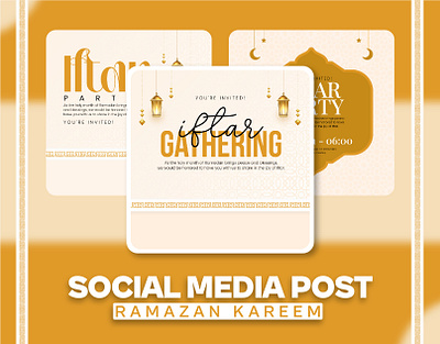 Iftar Gathering Social Media Posts Collection collection gathering iftar iftar party islamic kareem media modern party posts ramadan social template