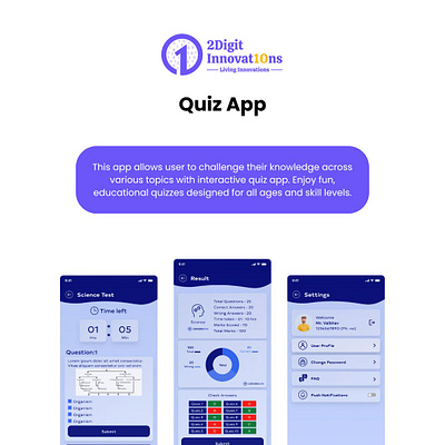 Quiz Mobile App app design app development coding software software development ui ux web development website design