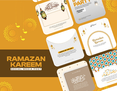 Ramadan Kareem Luxury Premium Social Media Collection arabic background collection creative design graphic design illustration islamic kareem media post ramadan social social media template