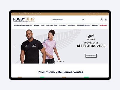 Rugby Shop Marketing Automation agence design dnd ecommerce magento page product rugby rugbyshop shop store ui website